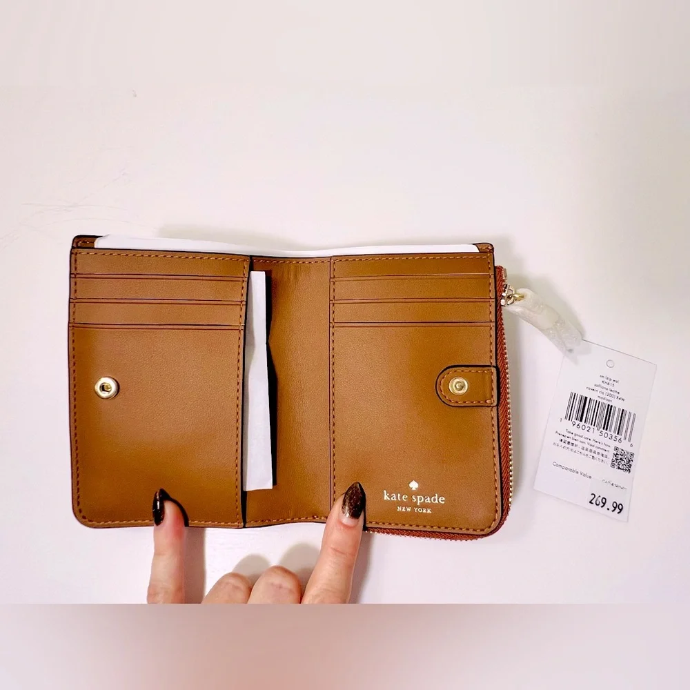 Kate Spade Tan Saffiano Leather Wallet NWT